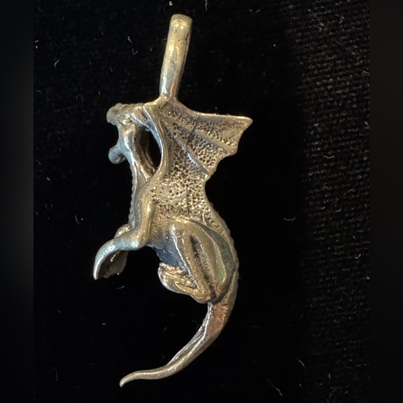 3D Sterling Silver Dragon Pendant Marked 925 - Picture 2 of 8